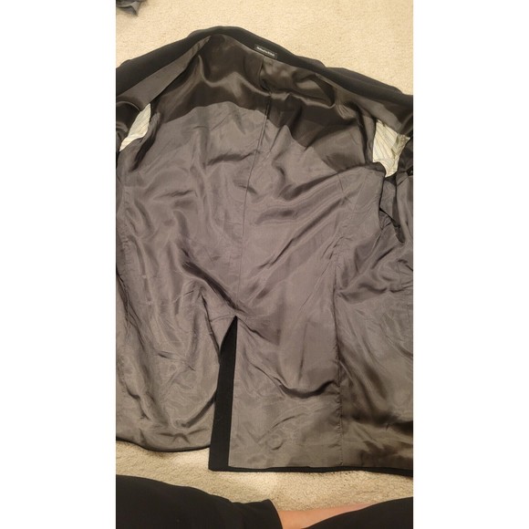 Club Room Men's 100% Camel Hair Sport Coat Jacket BLAZER Size 48 Long Black - Picture 13 of 13